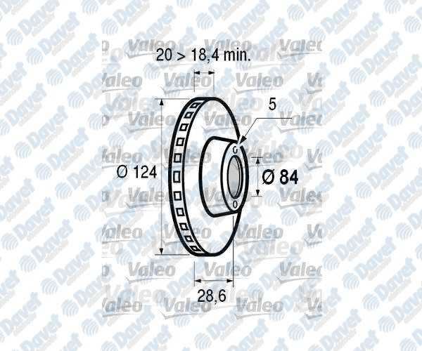 VALEO 186572 Fren Diski On Havali 253 Mm (Hyundai) H100 2.4 2.5 D (93-)  ####